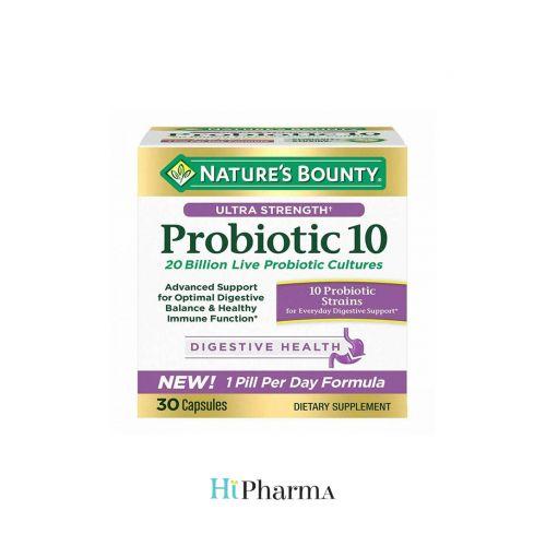 Nature's Bounty Ultra Probiotic 10 (20 Billion) 30 Capsules
