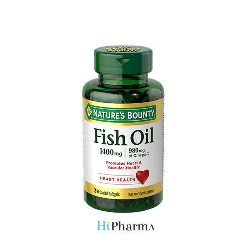 Nature's Bounty Fish Oil High Concentrate 1400 Mg 39 Capsules