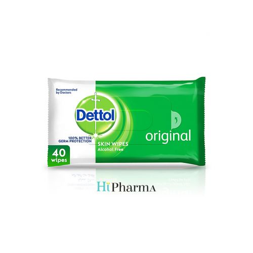 Dettol Original Antibacterial Skin Wipes 40 Pcs