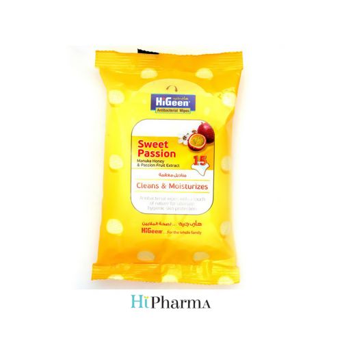 Higeen Wipes Sweet Passion Fruit & Manuka Honey 15 S