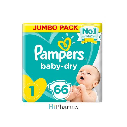 Pampers New Baby Dry Diapers Size 1 Newborn 2-5 Kg Value Pack 66 Count