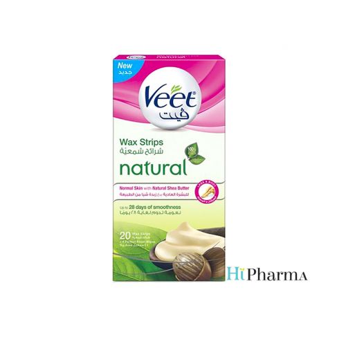 Veet Wax Strips Natural Shea With Butter 20 S