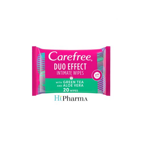 Carefree Intimate Wipes Geen Tea And Aloe 20 S
