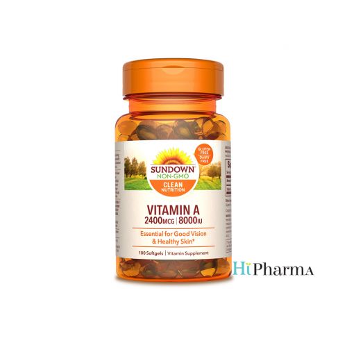 Sundown Vitamin A 2400 Mcg / 8000 Iu 100 Sg