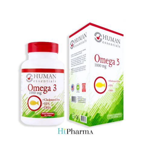 Human Essentials Omega 3 1000 Mg 100 Softgels