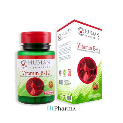 Human Essentials Vitamin B 12 2000 Mcg 60 Sublingual Tabs