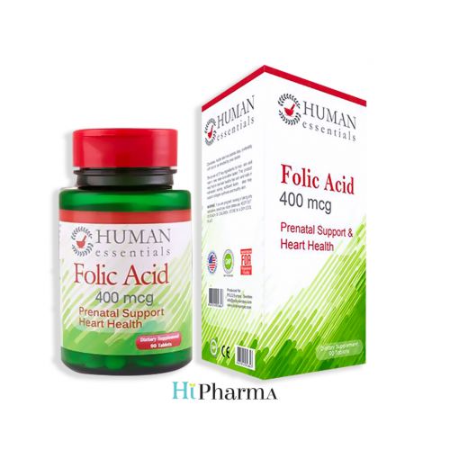 Human Essentials Folic Acid 400 Mcg 90 Tabs