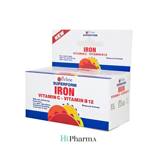 ActivLine Iron + Vitamin C + B12 60 Tab